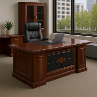 4-seater conference table, executive coat hanger, fireproof safe box, 1.6m executive desk, bliss executive seat, 1.2m reception desk, strong mesh office seat