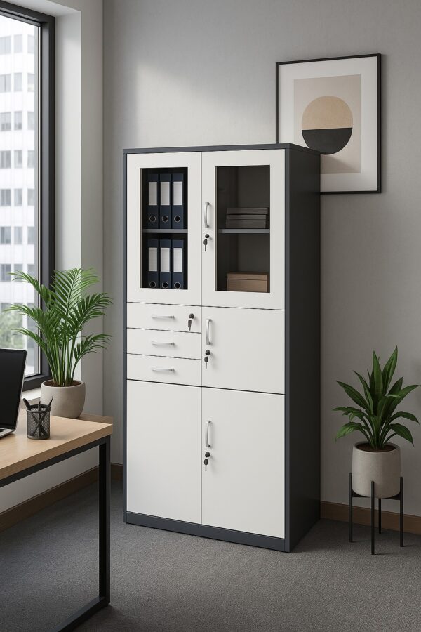 4-way office workstation, clerical office seat, half glass cabinet, 1.8m executive desk, directors reclining seat, 1.2m advance desk, strong mesh office seat, modern wooden credenza