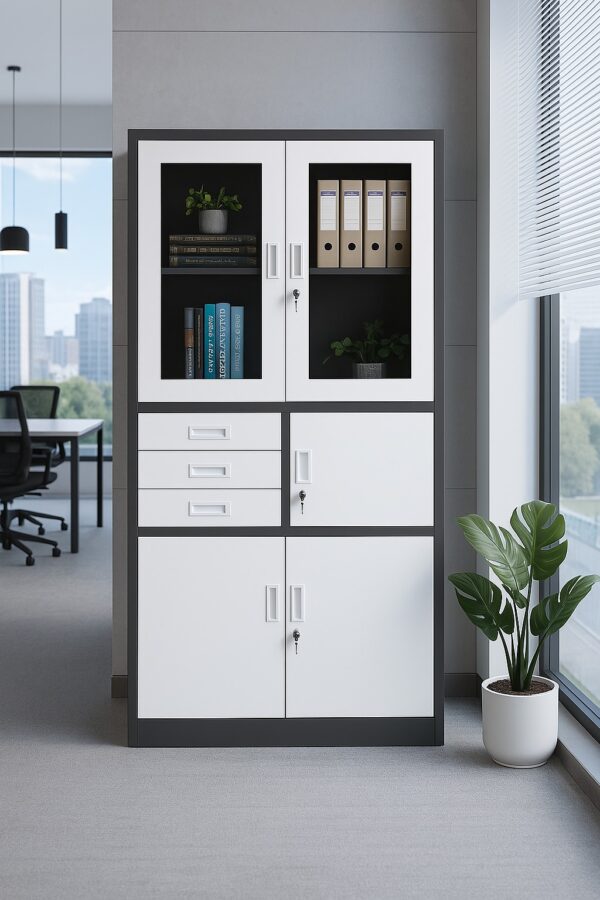 4-way office workstation, clerical office seat, half glass cabinet, 1.8m executive desk, directors reclining seat, 1.2m advance desk, strong mesh office seat, modern wooden credenza