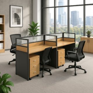 1.4m executive office desk, orthopedic office seat, 3-door wooden cabinet, 4-seater conference table, catalina seat, 1-way workstation, executive office seat