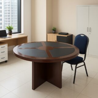 2-door wooden credenza, swivel adjustable stool, executive glass coffee table, 1.4m executive desk, executive office seat, mesh visitors seat, 3-drawers cabinet