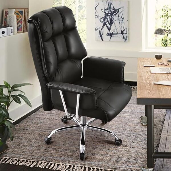 1.8m executive desk, bliss executive seat, 3-link waiting bench, mahogany coat hanger, fireproof safe box, full glass cabinet, tosca visitors seat
