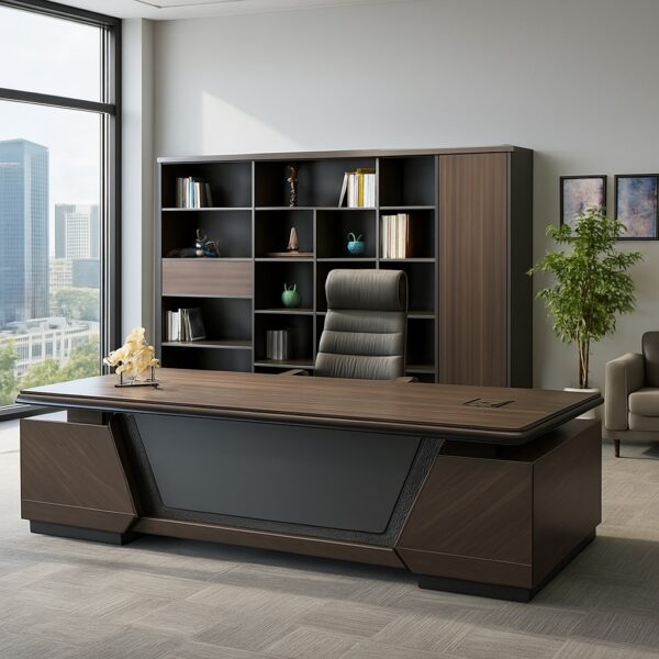 foldable training table, tosca visitors seat, 2-door wooden cabinet, brown executive office seat, 1.6m executive desk, electrical adjustable table, strong mesh seat