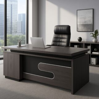 4-seater conference table, executive coat hanger, fireproof safe box, 1.6m executive desk, bliss executive seat, 1.2m reception desk, strong mesh office seat