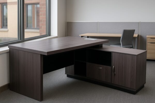 4-seater conference table, executive coat hanger, fireproof safe box, 1.6m executive desk, bliss executive seat, 1.2m reception desk, strong mesh office seat