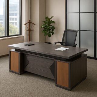 4-way office workstation, clerical office seat, half glass cabinet, 1.8m executive desk, directors reclining seat, 1.2m advance desk, strong mesh office seat, modern wooden credenza