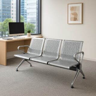 1-way workstation, 1.2m advance office desk, 2400mm boardroom table, 3-door mahogany filling cabinet, 3-link waiting bench, boardroom table chairs, Ergonomic Office Chair, Executive Office Chair