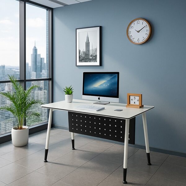 catalina visitors seat, 1.2m executive desk, executive office seat, mahogany finish coat hanger, hammock swing chair, 4-drawers fireproof safe box, blue banquet chair, 4-way workstation