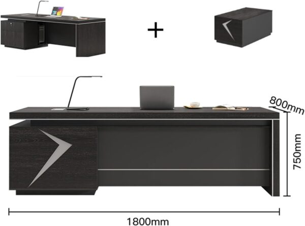 office combination, 2-way workstation, headrest office seat, 2m executive boardroom table, mesh boardroom seat, reception office desk 1.6m, ergonomic office seat