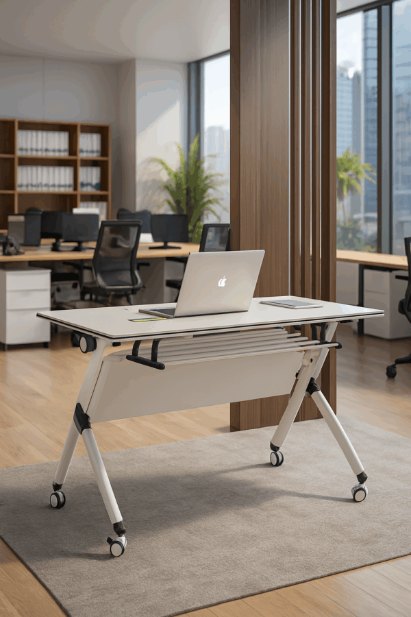 2m executive office desk, bliss executive seat, 4-drawers cabinet, 4-seater round table, chrome visitors seat, 6-way workstation, 3-drawers cabinet, clerical office seat