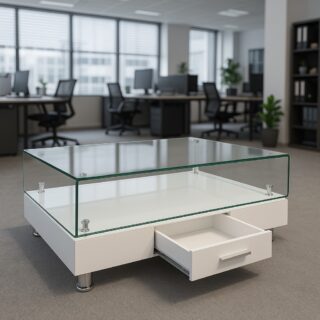 1-way workstation, 1.2m advance office desk, 2400mm boardroom table, 3-door mahogany filling cabinet, 3-link waiting bench, boardroom table chairs, Ergonomic Office Chair, Executive Office Chair