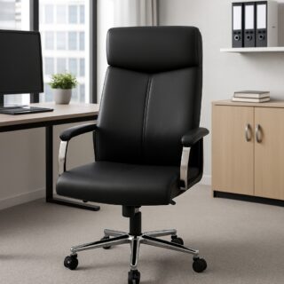 1.6m executive desk, bliss executive seat, executive visitors seat, full metallic cabinet, 6-way workstation, strong mesh seat, 1.4m reception desk, ergonomic office seat