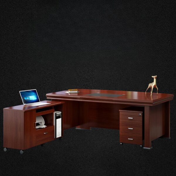 2-door wooden credenza, swivel adjustable stool, executive glass coffee table, 1.4m executive desk, executive office seat, mesh visitors seat, 3-drawers cabinet