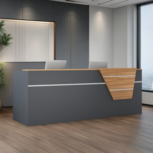 2m executive office desk, bliss executive seat, 4-drawers cabinet, 4-seater round table, chrome visitors seat, 6-way workstation, 3-drawers cabinet, clerical office seat