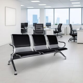 2.4m boardroom table, improved mesh boardroom seat,6-way workstation, headrest office seat, cabinet with safe, 5-seater lounge sofa, foldable training table, 1400mm reception office desk, 2m executive office desk, butterfly office seat