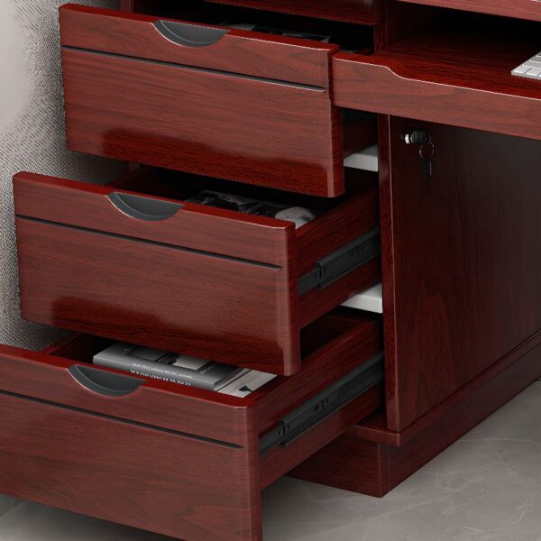 1-way workstation, 1.2m advance office desk, 2400mm boardroom table, 3-door mahogany filling cabinet, 3-link waiting bench, boardroom table chairs, Ergonomic Office Chair, Executive Office Chair
