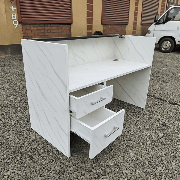 2.4m boardroom table, mahogany visitors seat, 2-door wooden credenza, 1.8m executive office desk, reclining director seat, 3-door advance cabinet, mesh visitors seat, 2m advance office desk, orthopedic office seat, executive coat hanger, 5-seater waiting sofa, 1-way workstation, ergonomic office seat