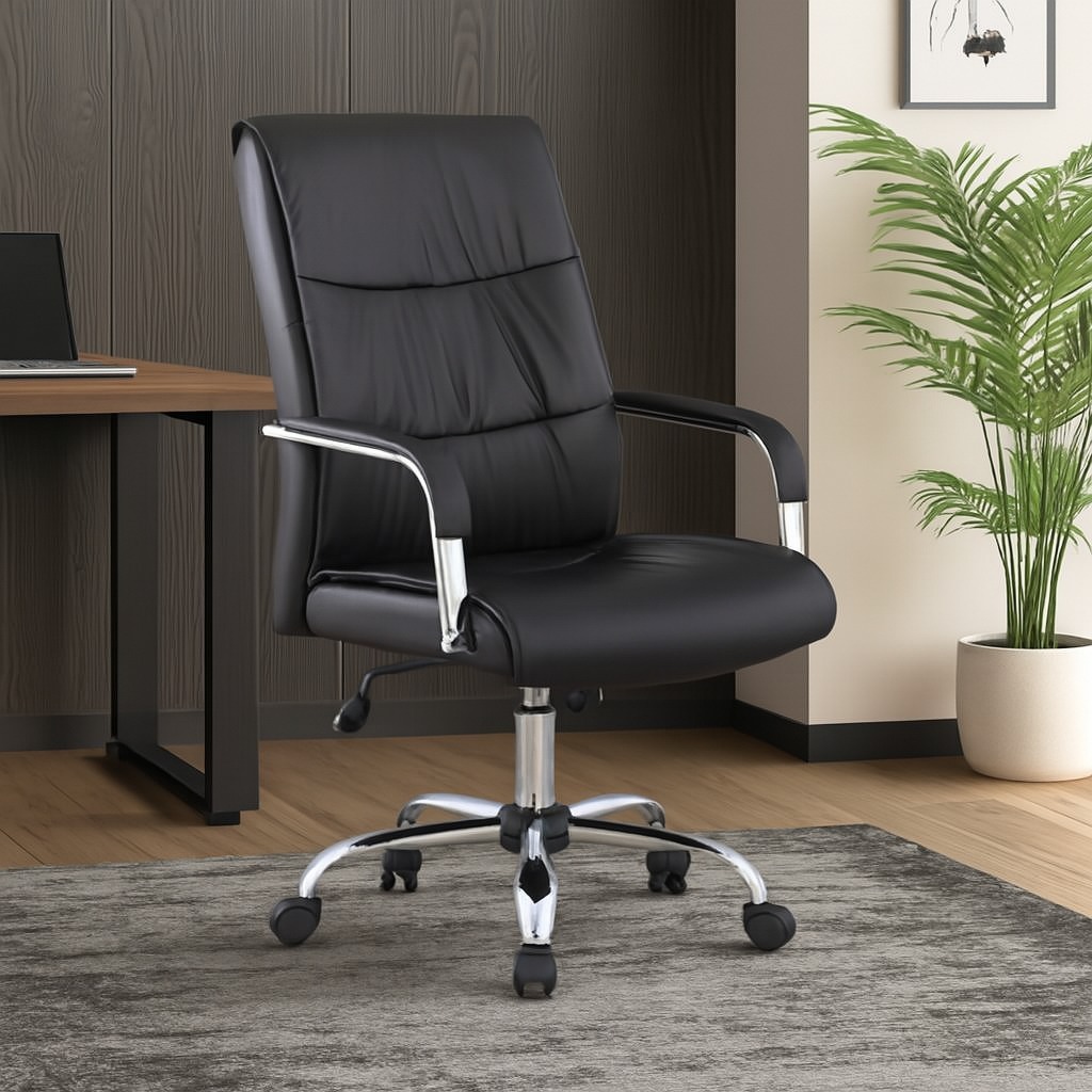 4-seater mahogany round conference table, tosca visitors seat, 2-door filing cabinet with safe, 4-link waiting bench, 2m executive desk, non-reclining executive seat, modern coffee table, foldable training table, conference chairs