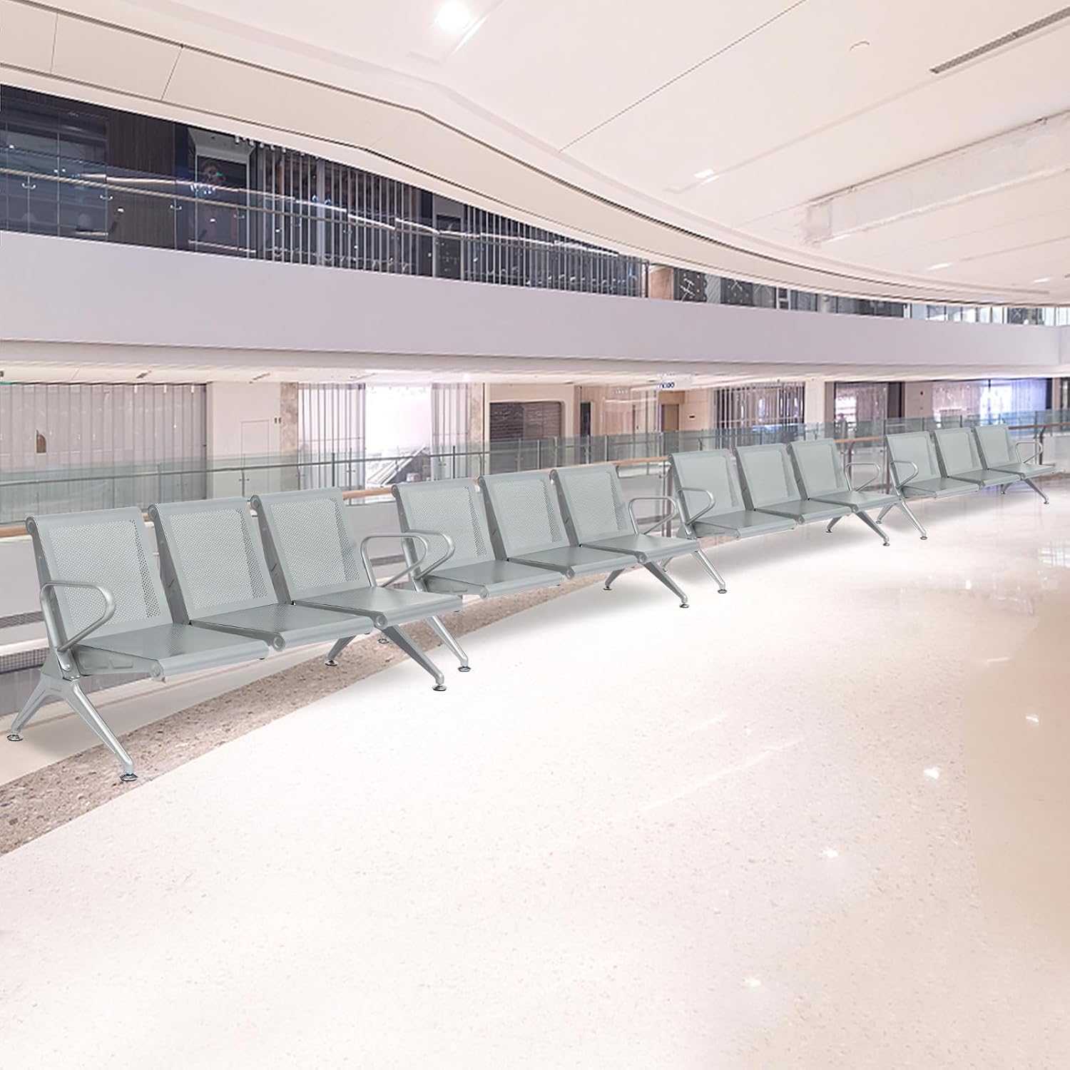 5-seater black sofa, 3-seater waiting bench, catalina office seat, butterfly office seat, 1800mm executive office desk,