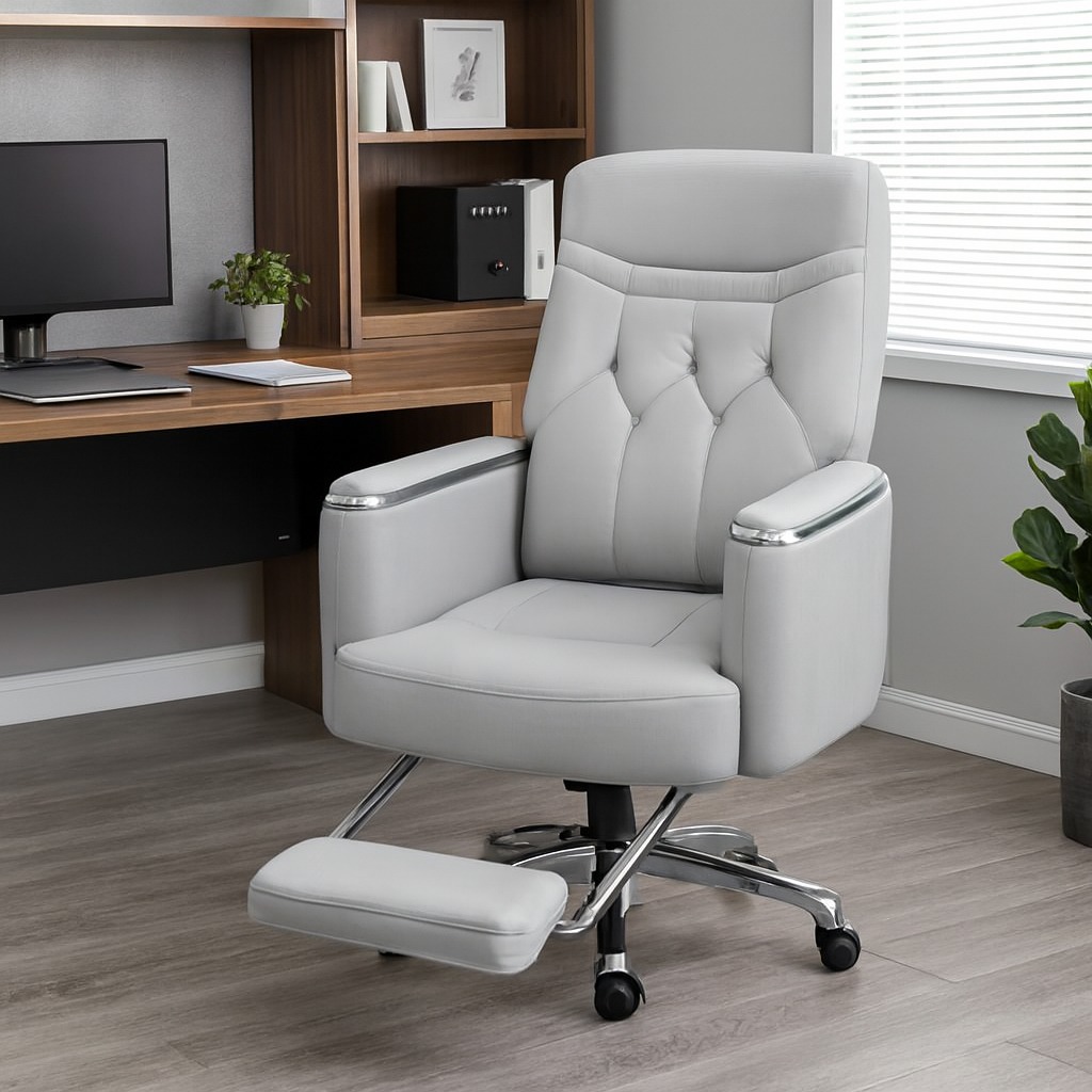 clerical office seat, 2.4m boardroom table, 3-link waiting bench, electrical adjustable table, wooden credenza, eames seat, dining table, 2.4m executive desk, orthopedic office seat