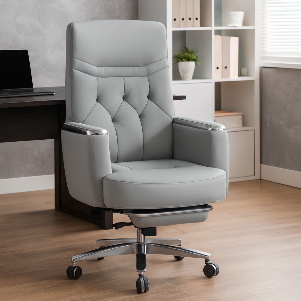 clerical office seat, 2.4m boardroom table, 3-link waiting bench, electrical adjustable table, wooden credenza, eames seat, dining table, 2.4m executive desk, orthopedic office seat