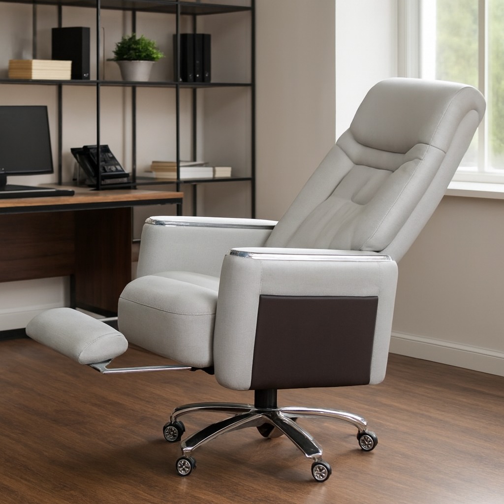 clerical office seat, 2.4m boardroom table, 3-link waiting bench, electrical adjustable table, wooden credenza, eames seat, dining table, 2.4m executive desk, orthopedic office seat