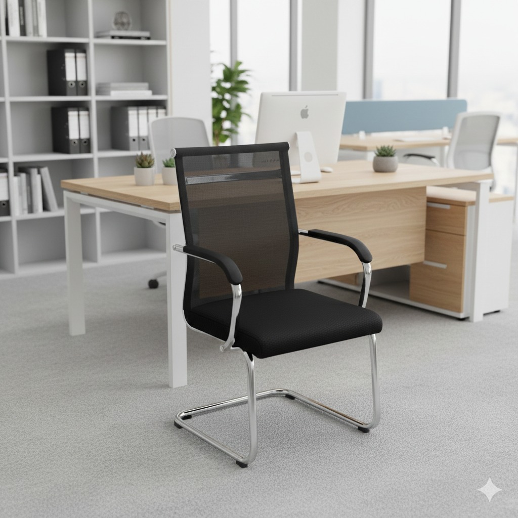 clerical office seat, 2.4m boardroom table, 3-link waiting bench, electrical adjustable table, wooden credenza, eames seat, dining table, 2.4m executive desk, orthopedic office seat