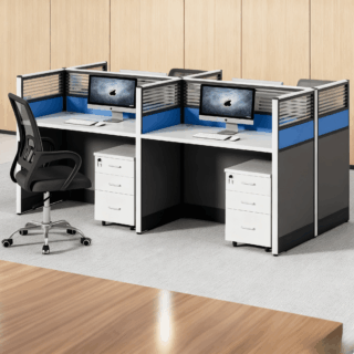 1-way workstation, 1.2m advance office desk, 3-door mahogany filling cabinet, 3-link waiting bench, 3m boardroom table, 4-way workstation, boardroom table chairs