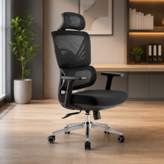Medium back chairs, Office chairs, Office furniture 2400mm boardroom table, 3-door mahogany filling cabinet, 3-link waiting bench, boardroom table chairs, Ergonomic Office Chair, Executive Office Chair